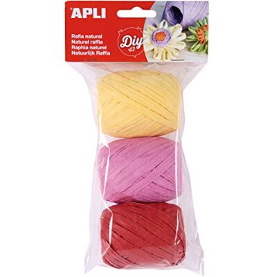 APLI 935974 Raffia naturligt paket med 3 x 100 g APLI 935974 Raffia naturligt paket med 3 x 100 g