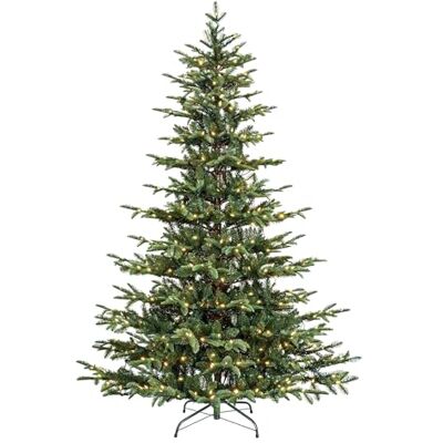 GarveeHome Konstgjord julgran med snabbmonteringssystem, realistisk julgran med 150 LED-belysning, 316 spetsar, inkl. metallstativ för festlig atmosfär GarveeHome Konstgjord julgran med snabbmonteringssystem, realistisk julgran med 150 LED-belysning, 316 spetsar, inkl. metallstativ för festlig atmosfär