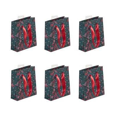 Clairefontaine 212888Cpack Un lot de 5 Petits Sacs Cadeaux Premium Format Pocket 12x4,5x13,5cm 170g Motif : Sapins, Végétal Sur Fond Vert Idéal Pour : Parfum, Livre Poche, Jeu Société Clairefontaine 212888Cpack Un lot de 5 Petits Sacs Cadeaux Premium Format Pocket 12x4,5x13,5cm 170g Motif : Sapins, Végétal Sur Fond Vert Idéal Pour : Parfum, Livre Poche, Jeu Société