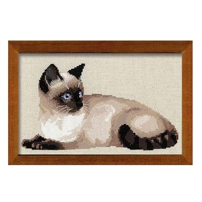 Riolis broderi set tum thai cat inch design/korsstygn Riolis broderi set tum thai cat inch design/korsstygn