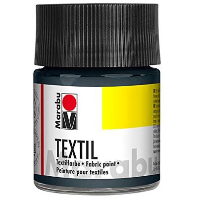Marabu 17160005078 – textil tygfärg grå 50 ml, vattenbaserad tygtrycksfärg, för ljusa ämnen, tvättbar upp till 60 °C, mjukt handtag, enkel fixering genom strykning eller ugn Marabu 17160005078 – textil tygfärg grå 50 ml, vattenbaserad tygtrycksfärg, för ljusa ämnen, tvättbar upp till 60 °C, mjukt handtag, enkel fixering genom strykning eller ugn
