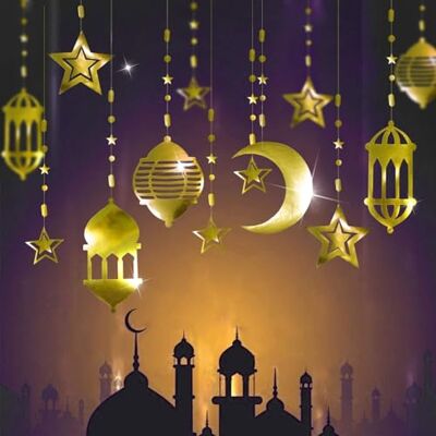 Cheerland 16 st lysande guld stjärna måne lykta ramadan girlang EID dekoration hem glad Ramadan Mubarak fest banderoll hängande streamer bakgrund för Aladdin egyptiska Aladdin islam semester födelsedag bröllop Cheerland 16 st lysande guld stjärna måne lykta ramadan girlang EID dekoration hem glad Ramadan Mubarak fest banderoll hängande streamer bakgrund för Aladdin egyptiska Aladdin islam semester födelsedag bröllop