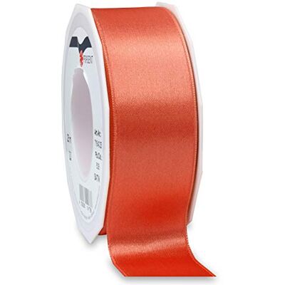 PRÄSENT C.E. Pattberg SatIN living coral, 25 m satinband för inslagning av gåvor, 40 mm bred, presentband för dekoration och hantverk, dekorband för presentationer, för alla tillfällen PRÄSENT C.E. Pattberg SatIN living coral, 25 m satinband för inslagning av gåvor, 40 mm bred, presentband för dekoration och hantverk, dekorband för presentationer, för alla tillfällen