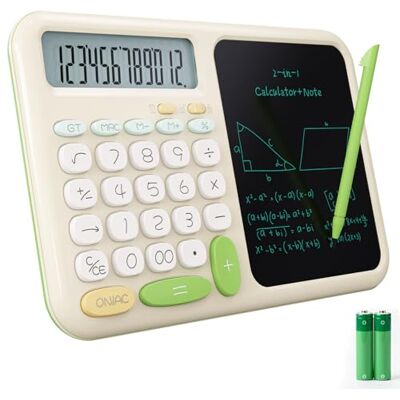 GUYUCOM Skrivbord grundläggande miniräknare med anteckningsblock för skola söt enkel stor knapp standard Kawaii miniräknare för skrivbord tillbaka till skolmaterial icke-vetenskaplig miniräknare grön GUYUCOM Skrivbord grundläggande miniräknare med anteckningsblock för skola söt enkel stor knapp standard Kawaii miniräknare för skrivbord tillbaka till skolmaterial icke-vetenskaplig miniräknare grön