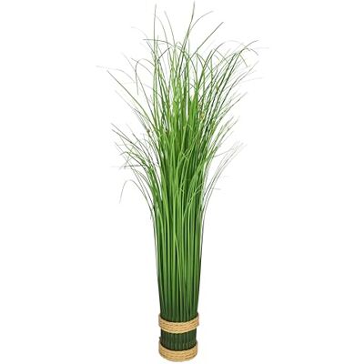 Flair Flower Konstgjord gräslinning med vita blommor, 50 cm, gräsarrangemang, gräsbuske, dekorationsbunt, stågräs, konstgräs, grön växt, prydnadsgräs Flair Flower Konstgjord gräslinning med vita blommor, 50 cm, gräsarrangemang, gräsbuske, dekorationsbunt, stågräs, konstgräs, grön växt, prydnadsgräs