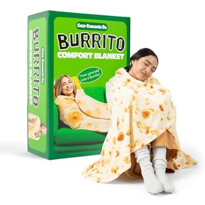 What Do You Meme Mysiga koncept Burrito komfortfilt av Relatable, Viral Trend Inspirerad, ser ut som en gigantisk tortilla för att vira in dig själv som en burrito, perfekt som rumsdekor eller gåvor, stor storlek 165 What Do You Meme Mysiga koncept Burrito komfortfilt av Relatable, Viral Trend Inspirerad, ser ut som en gigantisk tortilla för att vira in dig själv som en burrito, perfekt som rumsdekor eller gåvor, stor storlek 165