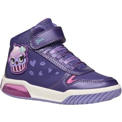 Geox J Inek Girl C, sneakers för flickor, Violet Fuchsia, 30 EU Geox J Inek Girl C, sneakers för flickor, Violet Fuchsia, 30 EU