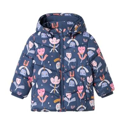 NAME IT Flicka Nmfmay Pufferjacka Aop1, Vintage Indigo, numeric_86 NAME IT Flicka Nmfmay Pufferjacka Aop1, Vintage Indigo, numeric_86