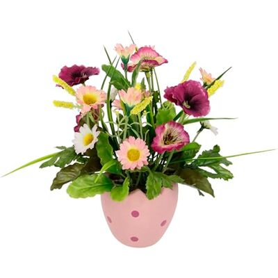 Flair Flower konstgjorda blommor penséer prästkragar i kruka ägg 22 cm påskarrangemang påskdekoration påskägg bordsdekoration påsk konstgjord vårblomma oäkta blommor vårdekoration miniblommor, rosa Flair Flower konstgjorda blommor penséer prästkragar i kruka ägg 22 cm påskarrangemang påskdekoration påskägg bordsdekoration påsk konstgjord vårblomma oäkta blommor vårdekoration miniblommor, rosa