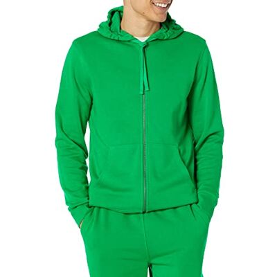 Amazon Essentials långärmad fransk frotté med dragkedja för män (finns i stor och lång), grön, X-Small Amazon Essentials långärmad fransk frotté med dragkedja för män (finns i stor och lång), grön, X-Small