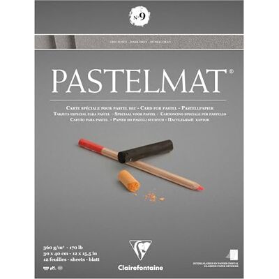 Clairefontaine 96215C Bloc Collé Pastelmat n°9-12 Feuilles Carte Spéciale pour Pastels Secs 30x40 cm 360g Gris Foncé Intercalaires en Papier Cristal Clairefontaine 96215C Bloc Collé Pastelmat n°9-12 Feuilles Carte Spéciale pour Pastels Secs 30x40 cm 360g Gris Foncé Intercalaires en Papier Cristal