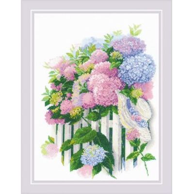 Riolis korsstygn set trädgård hortsia räkningsmönster Riolis korsstygn set trädgård hortsia räkningsmönster
