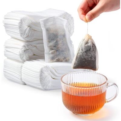 Diboniur 400 stycken tomma tygpåsar, engångs örtteinfusionspennor, infusionsfilter med dragsko för te, blomma, kaffe, kryddor (7 × 9 cm) Diboniur 400 stycken tomma tygpåsar, engångs örtteinfusionspennor, infusionsfilter med dragsko för te, blomma, kaffe, kryddor (7 × 9 cm)