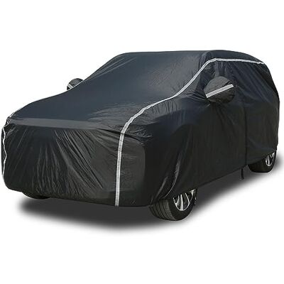 Coverado Bilskydd, vattentätt, alla väder SUV – svart bilöverdrag UV-skydd med blixtlåsdörr, bomullsbaksida snötätt hagelskydd vindtät, universell passform för SUV (212-22 tum) Coverado Bilskydd, vattentätt, alla väder SUV – svart bilöverdrag UV-skydd med blixtlåsdörr, bomullsbaksida snötätt hagelskydd vindtät, universell passform för SUV (212-22 tum)