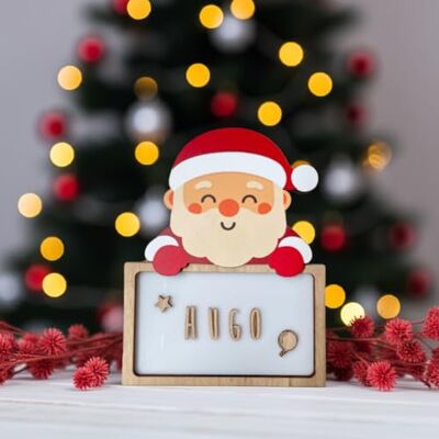 WONDEE Vintiun personliga julprydnader i trä, personlig baby- och barnlampa jultomten skytt personlig juldekoration för hem, träd eller rum WONDEE Vintiun personliga julprydnader i trä, personlig baby- och barnlampa jultomten skytt personlig juldekoration för hem, träd eller rum
