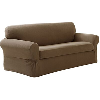 Zenna Home MAYTEX Pixel ultramjukt stretchöverdrag, 2-delad soffa, sand Zenna Home MAYTEX Pixel ultramjukt stretchöverdrag, 2-delad soffa, sand