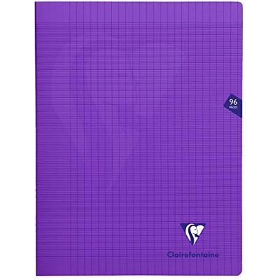 Clairefontaine 373361C en uppsättning med 10 lila sMimesys häftade anteckningsböcker 24 x 32 cm 96 sidor med stora rutor 90 g vitt papper polyproomslag Clairefontaine 373361C en uppsättning med 10 lila sMimesys häftade anteckningsböcker 24 x 32 cm 96 sidor med stora rutor 90 g vitt papper polyproomslag