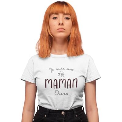 REPUBLIC OF CALIFORNIA Mamma björn mors och fars dag gåva T-shirt, mamma björn, cool mamma, original gåva, trendig T-shirt, moderns kärlek, familjepresentidé, Vitt och blått, M REPUBLIC OF CALIFORNIA Mamma björn mors och fars dag gåva T-shirt, mamma björn, cool mamma, original gåva, trendig T-shirt, moderns kärlek, familjepresentidé, Vitt och blått, M