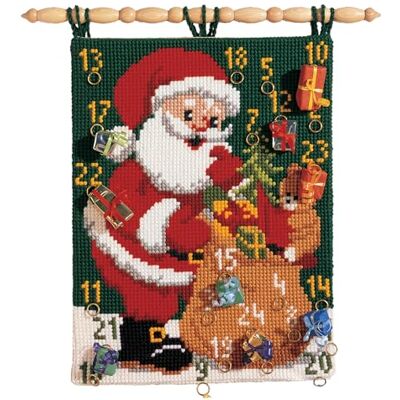 Vervaco adventskalender far jul korsstygnssats, flerfärgad Vervaco adventskalender far jul korsstygnssats, flerfärgad
