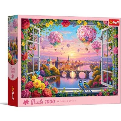 Trefl A Breath of Love 1000-bitars pussel Pussel med blommigt stadslandskap, kreativ underhållning, roligt, för vuxna och barn från 14 år Trefl A Breath of Love 1000-bitars pussel Pussel med blommigt stadslandskap, kreativ underhållning, roligt, för vuxna och barn från 14 år