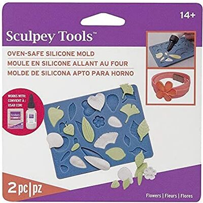 Sculpey APM-62 flexibla tryckformer, blommönster, silikon, blommor Sculpey APM-62 flexibla tryckformer, blommönster, silikon, blommor