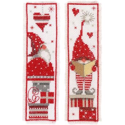 Vervaco Bokmärken korsstygn broderiförpackningar räknade korsstygn set tomtar 2 gör-det-själv set vuxna broderi läsning tillbehör gåva räknemönsterförpackning ca 6 x 20 cm broderiset för nybörjare Vervaco Bokmärken korsstygn broderiförpackningar räknade korsstygn set tomtar 2 gör-det-själv set vuxna broderi läsning tillbehör gåva räknemönsterförpackning ca 6 x 20 cm broderiset för nybörjare