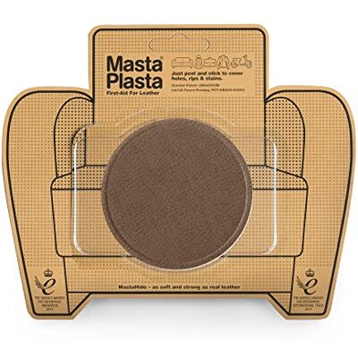 MastaPlasta läderreparationslappar självhäftande premium Runda. Välj färg/storlek. Första hjälpen för soffor, bilstolar, handväskor, jackor etc MastaPlasta läderreparationslappar självhäftande premium Runda. Välj färg/storlek. Första hjälpen för soffor, bilstolar, handväskor, jackor etc