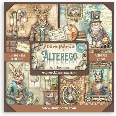 Stamperia – Klippbokspapper för scrapbooking, album, korttillverkning, bullet journalling och more, acidfri, enkel face, perfekt för hobbyer, hantverk och gåvor (fortune) (20,3 x 20,3 cm) Stamperia – Klippbokspapper för scrapbooking, album, korttillverkning, bullet journalling och more, acidfri, enkel face, perfekt för hobbyer, hantverk och gåvor (fortune) (20,3 x 20,3 cm)