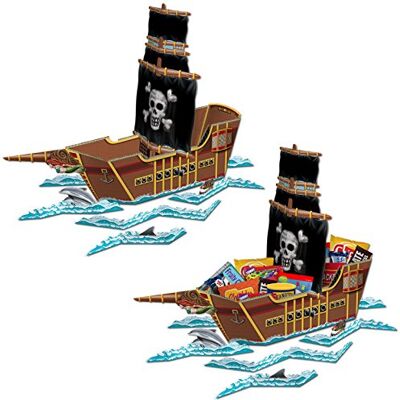 Beistle 54597 piratskepp mittpunkt, 45-1/2-tums x 26-tums Beistle 54597 piratskepp mittpunkt, 45-1/2-tums x 26-tums