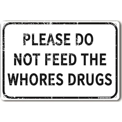 Toothsome Studios 'Please Do Not Feed The s Drugs 30,48 cm x 20,38 cm rolig plåtskylt skämt gåva skämt hem bar garage pub högskola sovsal dekor Toothsome Studios 'Please Do Not Feed The s Drugs 30,48 cm x 20,38 cm rolig plåtskylt skämt gåva skämt hem bar garage pub högskola sovsal dekor