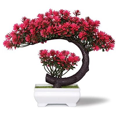 yoerm Små falska växter – plast konstgjord bonsai träd magenta för hem sovrum vägghylla kontor skrivbord bondgård rumsdekor, lång 21,5 cm yoerm Små falska växter – plast konstgjord bonsai träd magenta för hem sovrum vägghylla kontor skrivbord bondgård rumsdekor, lång 21,5 cm