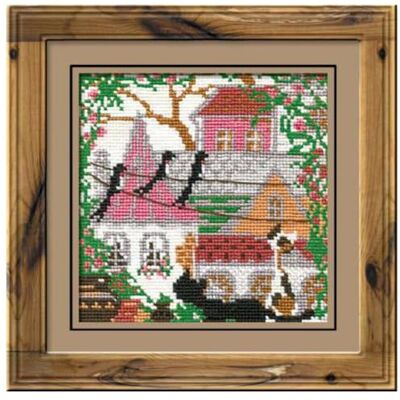 Riolis Broderi City och katter sommar 612, räknat korsstygn, vit Riolis Broderi City och katter sommar 612, räknat korsstygn, vit