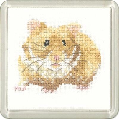 Heritage Crafts Heritage korsstygn set Aida "Hamster (A)", räkningsmönster, CFHS1261-A, coaster size 7,5 x 7,5 cm Heritage Crafts Heritage korsstygn set Aida "Hamster (A)", räkningsmönster, CFHS1261-A, coaster size 7,5 x 7,5 cm
