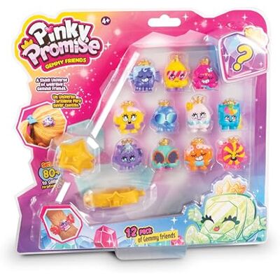 Bizak Pinky Promise Gemmy Friends, Förpackning med 12 överraskningsädelstenar i Blister, för samling, inkluderar ädelstenar, armband och ring, sällsynt ädelsten, smyckeskollektion, (64320007) Bizak Pinky Promise Gemmy Friends, Förpackning med 12 överraskningsädelstenar i Blister, för samling, inkluderar ädelstenar, armband och ring, sällsynt ädelsten, smyckeskollektion, (64320007)