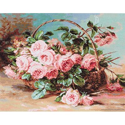 Luca-S B547 korg med korsstygn, bomull, flerfärgad, 42,5 x 34 cm Luca-S B547 korg med korsstygn, bomull, flerfärgad, 42,5 x 34 cm