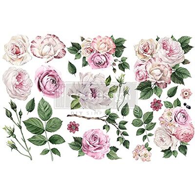 re-design Omdesign av Prima dekor överföringar 15 cm x 30 cm delikata rosor re-design Omdesign av Prima dekor överföringar 15 cm x 30 cm delikata rosor