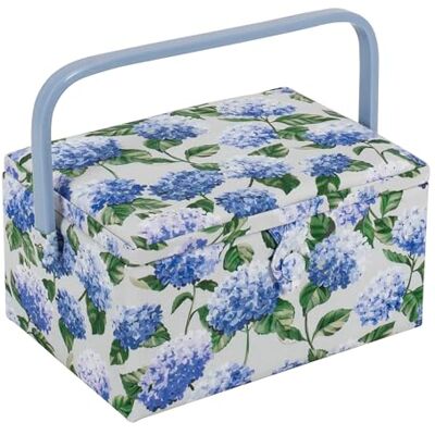 Hobby Gift Exklusiv medelstor sylåda, hantverkslåda, tillbehörslåda, nålkudde, PVC-handtag, 18,5 x 25,5 x 14,5 cm, Hortensia Hobby Gift Exklusiv medelstor sylåda, hantverkslåda, tillbehörslåda, nålkudde, PVC-handtag, 18,5 x 25,5 x 14,5 cm, Hortensia