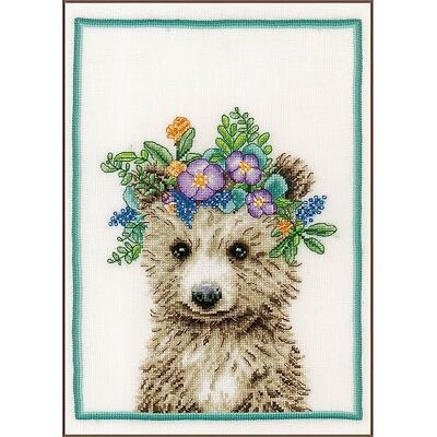 Lanarte Kit au point jag kompenserade Ours couronne de fleurs Lanarte Kit au point jag kompenserade Ours couronne de fleurs