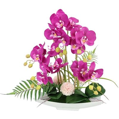 Flair Flower Flair Blomma konstgjord orkidé i keramisk skål konstgjord blomma konst orkidé phalaenopsis med ytterkruka konstgjord växt bröllop dekoration fjäril dekorativ blomma sidenblomma blomarrangemang, rosa Flair Flower Flair Blomma konstgjord orkidé i keramisk skål konstgjord blomma konst orkidé phalaenopsis med ytterkruka konstgjord växt bröllop dekoration fjäril dekorativ blomma sidenblomma blomarrangemang, rosa