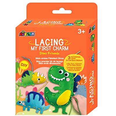 Avenir My First Lacing Kit Dino Friends Förbättra sömnads- och sömnadskunskaper Kreativt kul för barn 3+ (CH211798) Avenir My First Lacing Kit Dino Friends Förbättra sömnads- och sömnadskunskaper Kreativt kul för barn 3+ (CH211798)