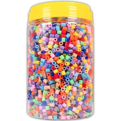 La Manuli 5000 strykpärlor i burk, midistorlek 5 mm, inklusive 2 pincetter, pluggpärlor, påfyllningsset pysselpärlor kompatibla med alla märken Beads (färgglad mix) La Manuli 5000 strykpärlor i burk, midistorlek 5 mm, inklusive 2 pincetter, pluggpärlor, påfyllningsset pysselpärlor kompatibla med alla märken Beads (färgglad mix)