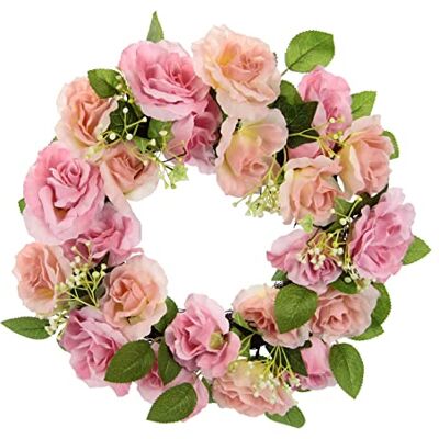 Flair Flower Krans rosor radband dörrkrans väggkrans blommor dekoration konstgjord blomma krans blomkrans ytterdörr gåva bröllop dekoration alla hjärtans dag mors dag väggdekoration rosblad rosenhuvuden Flair Flower Krans rosor radband dörrkrans väggkrans blommor dekoration konstgjord blomma krans blomkrans ytterdörr gåva bröllop dekoration alla hjärtans dag mors dag väggdekoration rosblad rosenhuvuden