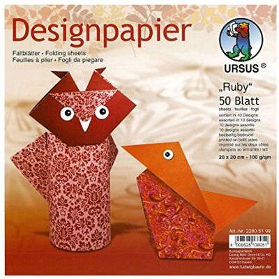 Ursus Rubin designpapper, 20 x 20 cm Rubin Ursus Rubin designpapper, 20 x 20 cm Rubin