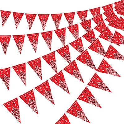 Boao 5-pack bandana vimpel banderoll, vilda västern festtillbehör för western cowboy tema festdekoration, 18 x 25 cm. Boao 5-pack bandana vimpel banderoll, vilda västern festtillbehör för western cowboy tema festdekoration, 18 x 25 cm.