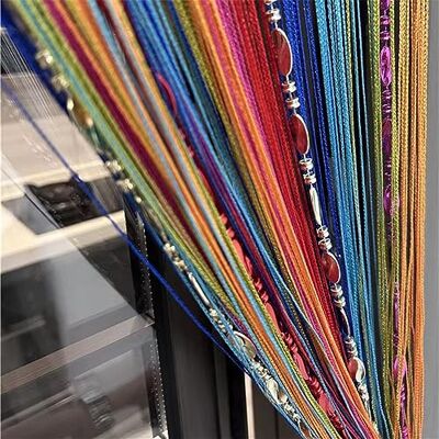 ave split 100 cm x 200 cm dekorativ dörrsträng gardin pärlor väggpanel frans fönster rumsavdelare persienn för bröllop kafédelar dörrdelare pärlor tofs skärm dekoration (färgglad 25) ave split 100 cm x 200 cm dekorativ dörrsträng gardin pärlor väggpanel frans fönster rumsavdelare persienn för bröllop kafédelar dörrdelare pärlor tofs skärm dekoration (färgglad 25)
