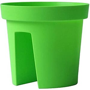 IJNHYTG Vas 1 bit balkong räcke kreativ häst ridning pot plast blomma kruka trädgårdsarbete plantering blomma potten skyddsräcke sadelkruka (Color : Green)