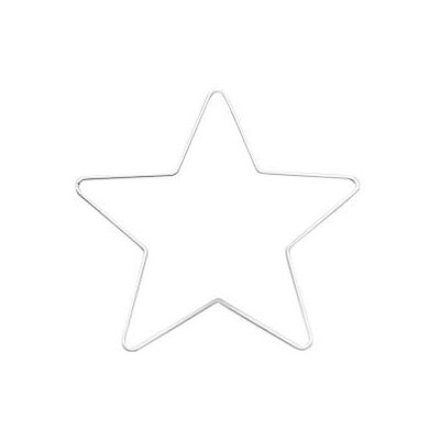 Glorex 6 1294 412 – metallram stjärna för pyssel ca. 20 cm, belagd i vitt, perfekt för drömfångare, makramé, väggdekoration och blomuppsättningar Glorex 6 1294 412 – metallram stjärna för pyssel ca. 20 cm, belagd i vitt, perfekt för drömfångare, makramé, väggdekoration och blomuppsättningar