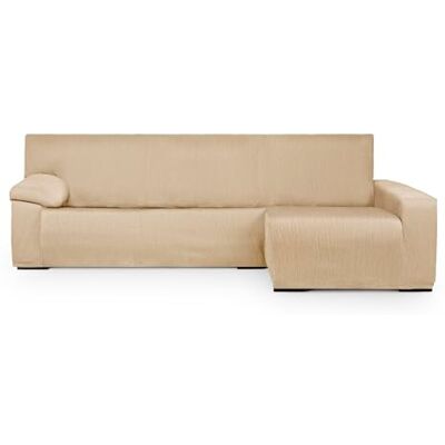 Eysa Ljus sofföverdrag för schäslong med lång arm höger sida framifrån beige Eysa Ljus sofföverdrag för schäslong med lång arm höger sida framifrån beige