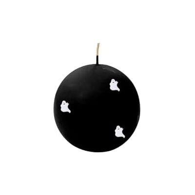 Cereria Di Giorgio Halloween bollljus diameter 10 cm färg svart med vaxade strumpor presentidé med tygpåse Cereria Di Giorgio Halloween bollljus diameter 10 cm färg svart med vaxade strumpor presentidé med tygpåse