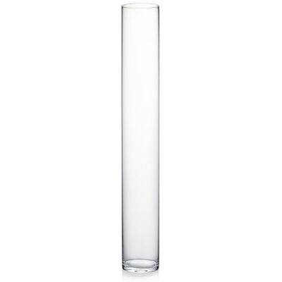 WGVI WGV cylindervas, 10 cm B x 71 cm H, blombehållare, mittstycke i glas för bröllopsfest evenemang, heminredning kontor, klar, 1 styck WGVI WGV cylindervas, 10 cm B x 71 cm H, blombehållare, mittstycke i glas för bröllopsfest evenemang, heminredning kontor, klar, 1 styck